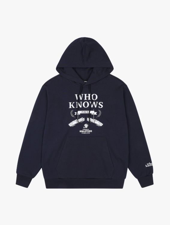 [50%]WHO KNOWS BOBSLEIGH HOODIE - NAVY