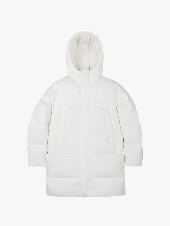 [30%]SHERPA FLEECE PATCHED RDS DOWN JACKET - WHITE